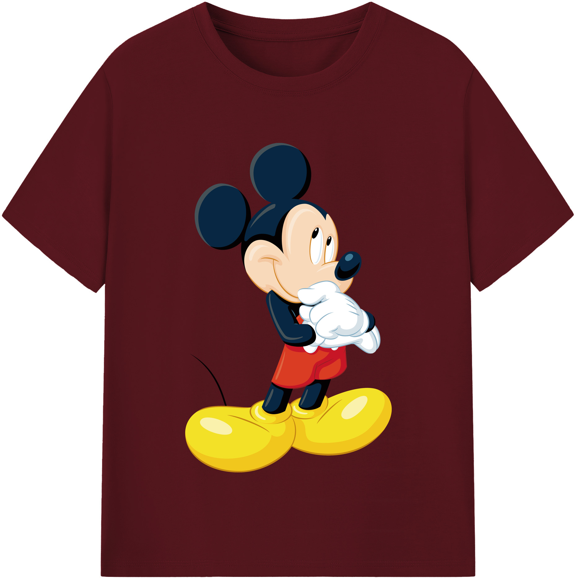 （画像用） ミッキーマウス Mickey Mouse 綿100％半袖Tシャツ（フロントプリント）